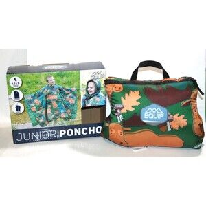 Equip Junior Poncho Blanket Moose Print Camping Hiking Carry Bag 65" x 5.15"